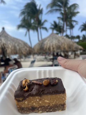 Vegan Snickers bar  at Eduardo's Beach Shack in Palm Beach