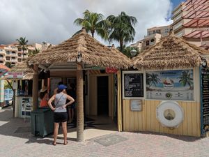 It is an adorable little shack on the beach at Eduardo's Beach Shack in Palm Beach