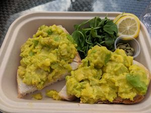 Avocado Toast at Eduardo's Beach Shack in Palm Beach