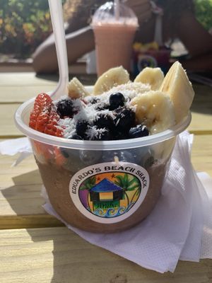 Chocolate Protein bowl at Eduardo's Beach Shack in Palm Beach