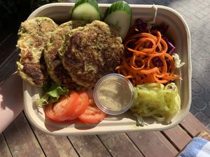Zucchini Frittatas  at Eduardo's Beach Shack in Palm Beach