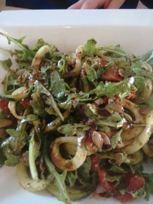 courgette spaghetti and fresh.pesto at Simply Nood in Bridge Of Allan