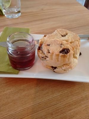 vegan scone, gluten free also at Simply Nood in Bridge Of Allan
