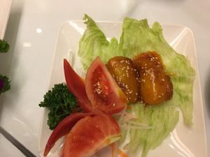 mock  chicken at Zhòng Liú SùShí 眾流素食 in Taipei