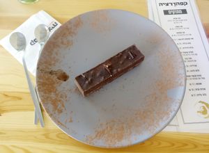 Chocolate bar at Cafe Derechia in Kfar Tavor
