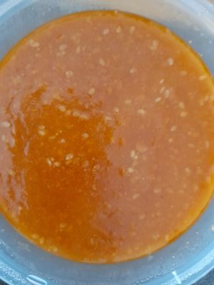 The sauce.. more on the sweeter side at SHU Vegetarian 蔬方斋 - Jln Kayu in Northeast Singapore