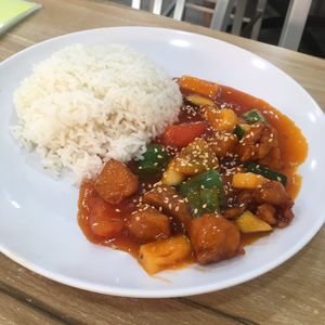 Best sweet & sour pork rice  at SHU Vegetarian 蔬方斋 - Jln Kayu in Northeast Singapore