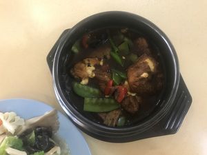 Tofu with special sauce  at Green Lane Vegetarian Food in North Singapore