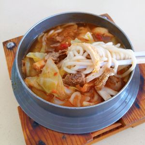 Braised noodles at Green Lane Vegetarian Food in North Singapore