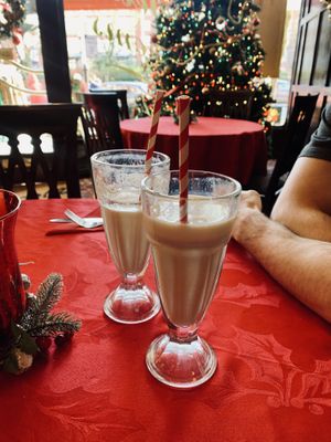Vegan banana milkshakes at The Westminster Tea Rooms  in Southport