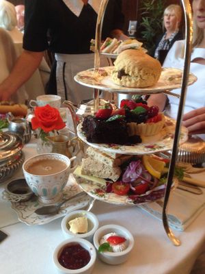 vegan cream tea  at The Westminster Tea Rooms  in Southport