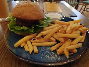 Holy Cow Reloaded Burger (Seitan steak burger) at Kis Padlizsan in Debrecen