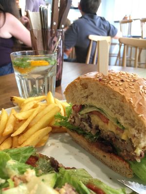 Bean burguer at Kis Padlizsan in Debrecen