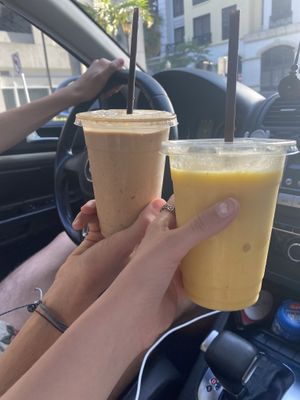 Hawaiian smoothie and mocha smoothie  at Meraki Juice Kitchen  in West Palm Beach