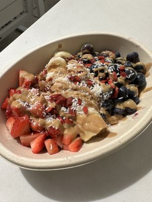 Açaí bowl w/ almond butter   at Meraki Juice Kitchen  in West Palm Beach