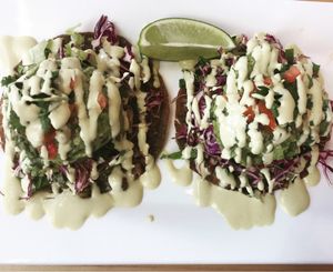 Walnut tacos at Meraki Juice Kitchen  in West Palm Beach