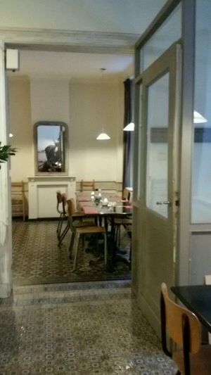 in the restaurant at De Plaats in Bruges