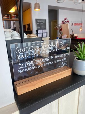 Vegan cake of the day  at Creperia La Bombarde in Porto