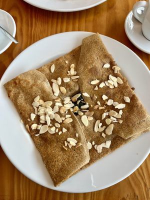 Savory crepes  at Creperia La Bombarde in Porto