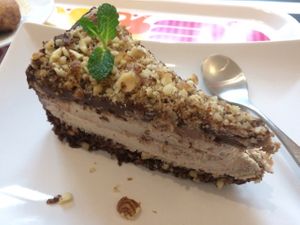 Chocolate pie.  at Go Healthy in Krakow