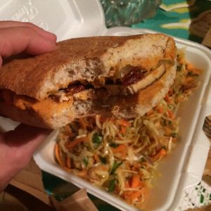 Panini and salad for take away.  at Go Healthy in Krakow