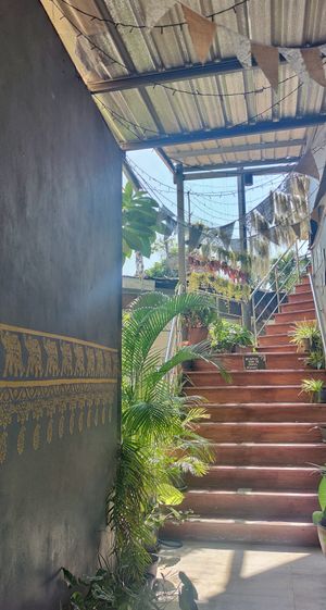 Beautiful entrance at Govinda's Restaurant in Krabi