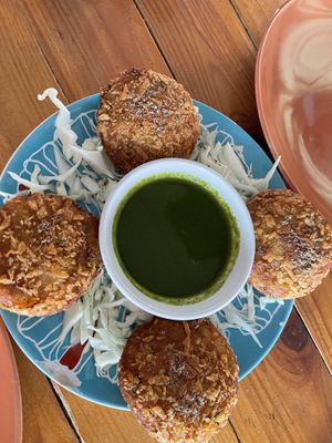 Aardappel spinazie   at Govinda's Restaurant in Krabi