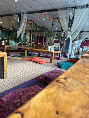 Nice chill environment, no ac, but fan   at Govinda's Restaurant in Krabi