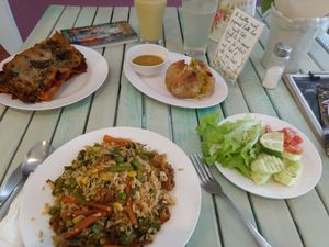 vegan brunch at Govinda's Restaurant in Krabi
