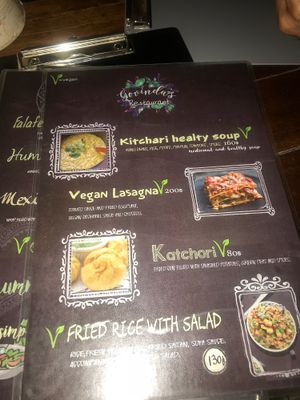 Menu  at Govinda's Restaurant in Krabi