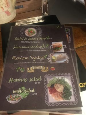 Menu at Govinda's Restaurant in Krabi