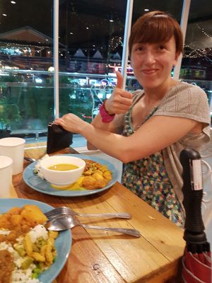 Shani found a vegan meal at Govinda's Restaurant in Krabi