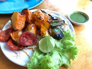 TandooriPotato-GrilledPotatoes,Cupsicum,Tomato,AndSpices at Govinda's Restaurant in Krabi