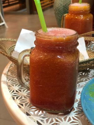Fresh watermelon smoothie  at Govinda's Restaurant in Krabi