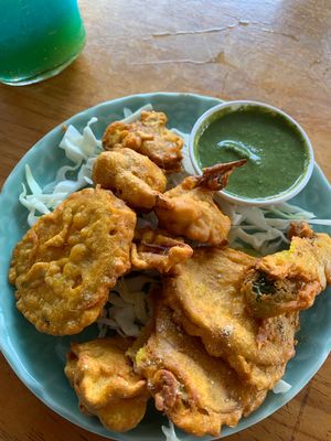 Vegetable Pakoras at Govinda's Restaurant in Krabi