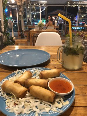 Spring rolls at Govinda's Restaurant in Krabi