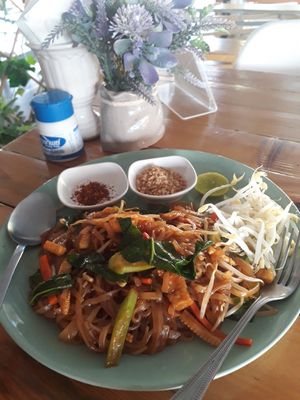 Good Pad Thai 120 baht at Govinda's Restaurant in Krabi
