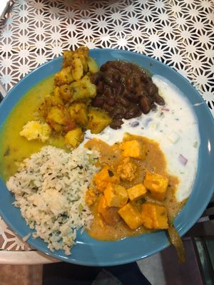 Buffet food at Govinda's Restaurant in Krabi