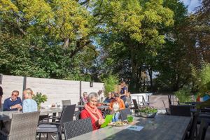 A big outdoor terrace at Loff Restaurant in Breda