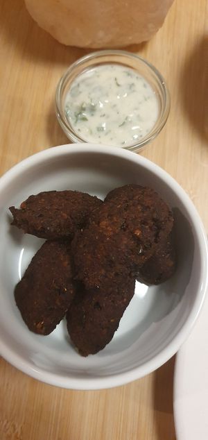 Black bean kofte at Loff Restaurant in Breda