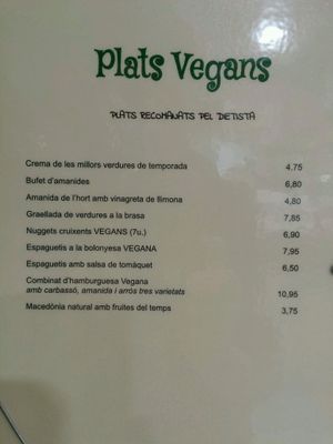 Vegan Options  at B-CREK Restaurant in Olot