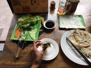 Bahn Xeo at Banh Xeo Zon in Hanoi