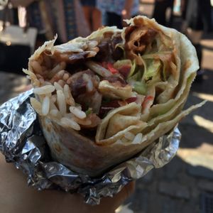 pulled jackfruit burrito at Club Mexicana - Camden in North West London