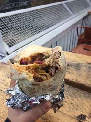 BBQ pulled jackfruit burrito at Club Mexicana - Camden in North West London