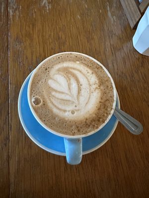 Oat milk Chai Latte, it’s so pretty!   at Cafe YOU in Cape Coral