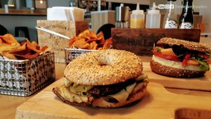 For more photos, information and a video please visit our vegan travel blog: www.the-vegan-travelers.com or follow us on Instagram/Youtube/Facebook: @thevegantravelers at Santo Bagel in Lisbon