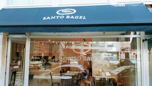 For more photos, information and a video please visit our vegan travel blog: www.the-vegan-travelers.com or follow us on Instagram/Youtube/Facebook: @thevegantravelers at Santo Bagel in Lisbon