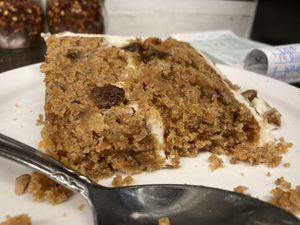 Vegan carrot cake, just perfect at Peekaboo Canyon Wood Fired Kitchen in Kanab