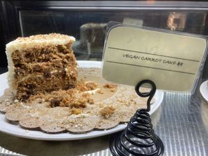 Vegan dessert case at Peekaboo Canyon Wood Fired Kitchen in Kanab