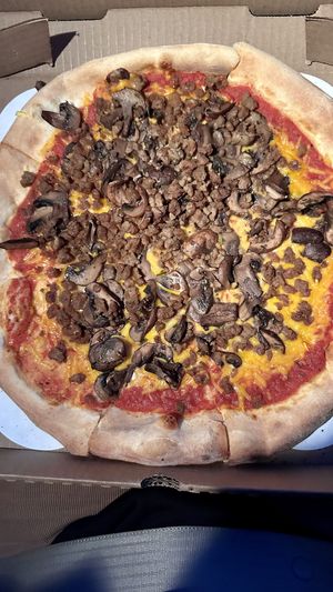 Mushroom Madness with cheddar cheeze  at Peekaboo Canyon Wood Fired Kitchen in Kanab